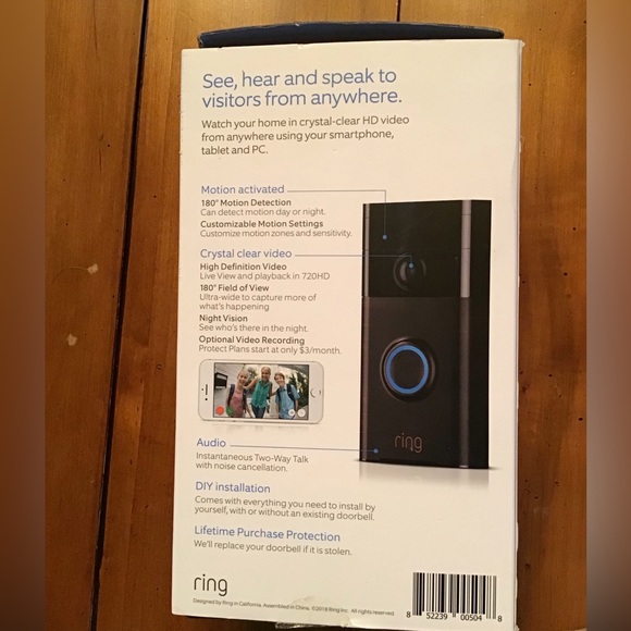 New in Box Ring Video Doorbell Wire-free Video Doorbell - Picture 3 of 5